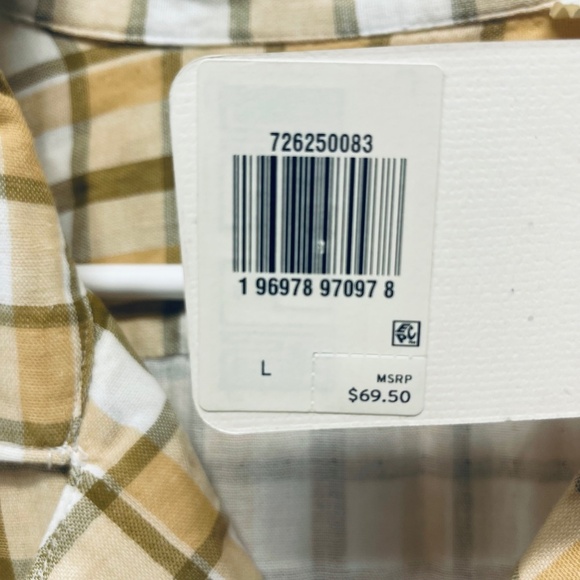 Levi’s Men’s Shirt Casual Plaid Long Sleeve Multicolor Brown Size L New - Picture 5 of 10